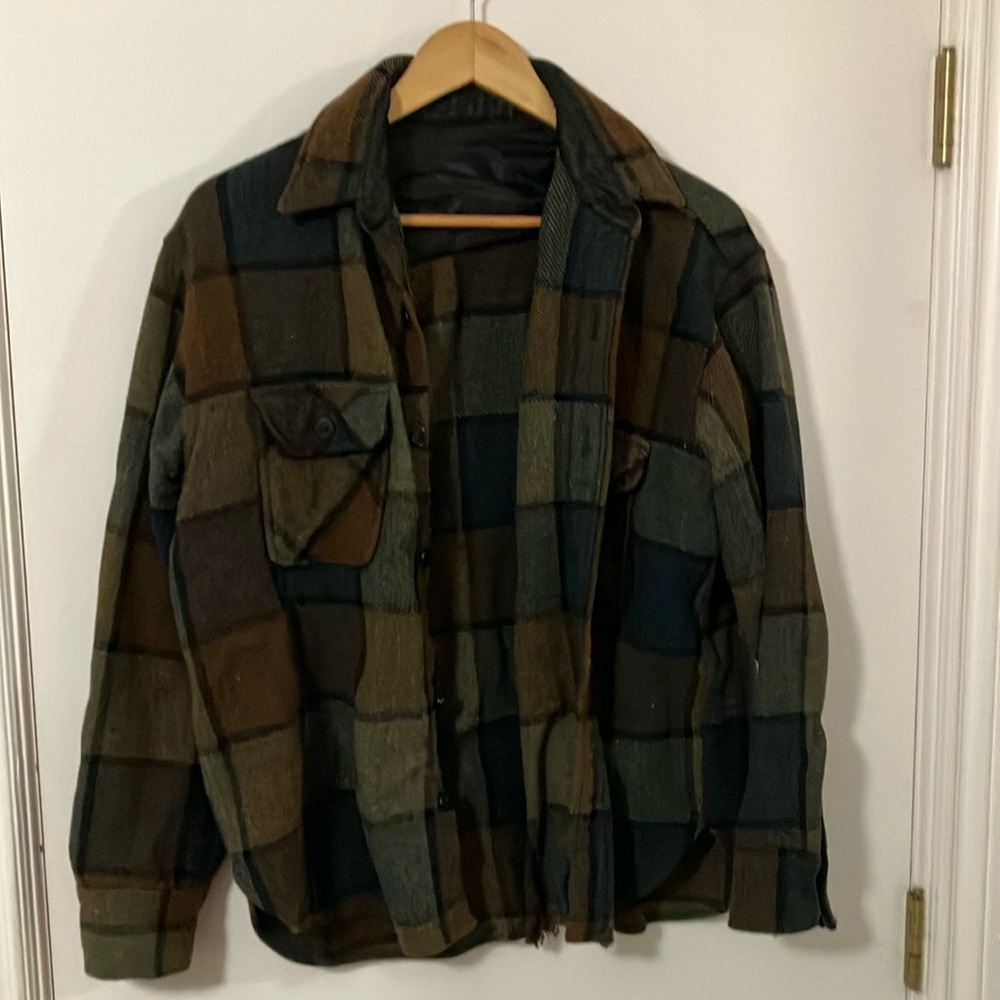 Vintage Thick Plaid Work Shirt
